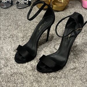 Dolce & Gabbana Elegant Black Ankle Strap Heels